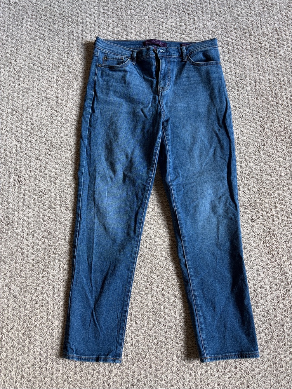 Gloria Vanderbilt Straight-Leg Boyfriend Jeans in Deep Blue
